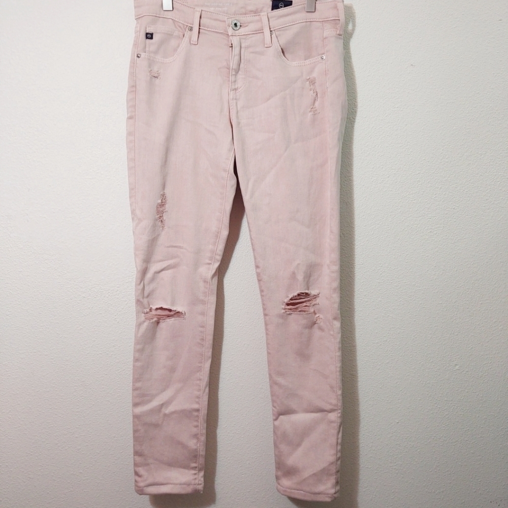Ag The Legging Ankle Pink Skinny Jean 26